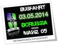 Busfahrt 3. Mai: Borussia Mönchengladbach gg. Mainz 05